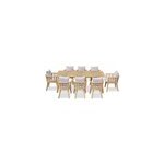 Ensemble repas de jardin liso 8 places - acacia