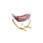 Ensemble support bois avec hamac � franges confort