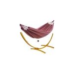 Ensemble support bois avec hamac simple violet