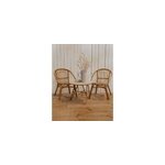 Ensemble de table et de deux fauteuils en rotin n�21