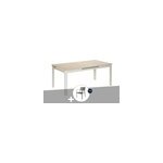 Ensemble table de jardin extensible, rectangulaire en aluminium milos ivoire ave