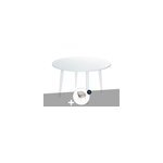 Ensemble de table � manger en alum blanc capri et 4 chaises de jardin maldives -