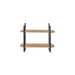 tagre murale en bois manguier massif et mtal noir l70 cm akina