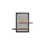 Etagre murale double en bois manguier massif et mtal noir l40 cm rack