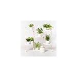 �tag�re modulaire pour plantes blanche � 6 plateaux et arrosage automatique