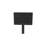 �tiquette de jardin � planter avec citation - noir