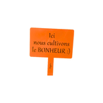 tiquette de jardin  planter avec citation - orange pur