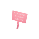 tiquette de jardin  planter avec citation - vieux rose