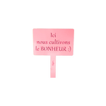 �tiquette de jardin � planter avec citation - vieux rose