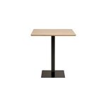 Fado - table de caf� 2 personnes d�cor bois et acier 70x70 cm