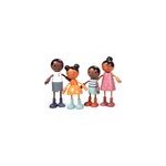 Famille de figurines en bois hummingbird