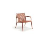 Fauteuil bas de jardin en r�sine pp 50 % recycl� joysxee, terracotta - jardiline