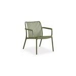 Fauteuil bas de jardin en r�sine pp 50 % recycl� joysxee, vert sauge - jardiline