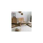 Fauteuil en bois et cannage