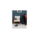 Fauteuil en bois clair et tissu n�858