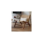 Fauteuil en bois de teck et tressage vannerie en rotin - kilka
