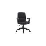Fauteuil de bureau  roulettes noire en tissu et mtal chuck