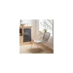 Fauteuil en corde de coton blanc Fauteuil en corde de coton blanc