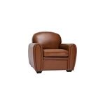 Fauteuil cuir marron club