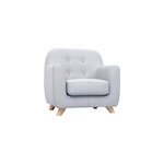 Fauteuil enfant en tissu gris clair et bois clair norkid