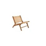 Fauteuil ethnique en bois teck massif et cannage en rotin naturel hamma