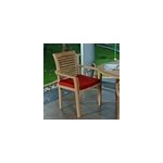 Fauteuil fixe empilable teck samoa