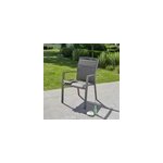 Fauteuil jardin aluminium textil�ne gris