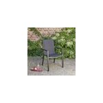 Fauteuil jardin aluminium textil�ne noir