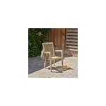 Fauteuil de jardin empilable en teck bru Fauteuil de jardin empilable en teck bru