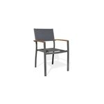 Fauteuil de jardin orsino alu et acacia - anthracite