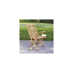 Fauteuil de jardin en teck huil pliant