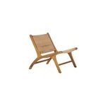 Fauteuil lounge en bois teck massif et corde tress�e yari
