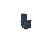 Fauteuil pivotant relax manuel en tissu chenille bleu fonc� nelson