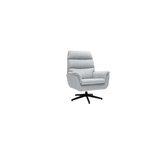 Fauteuil pivotant en tissu chenille gris et m�tal noir jonah