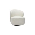 Fauteuil pivotant en tissu effet laine boucl�e blanc amber