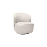 Fauteuil pivotant en tissu effet velours textur� beige amber