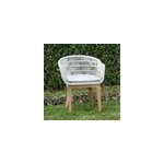 Fauteuil rsine tresse grise lounge