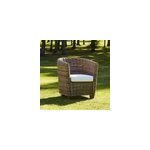 Fauteuil rond en kubu naturel