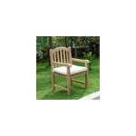 Fauteuil teck brighton - dossier arrondi