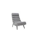 Fauteuil en tissu effet velours gris et m�tal noir taylor