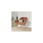 Fauteuil en tissu rouge ancien - simba
