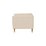 Fauteuil en velours beige et pieds en m�tal dor� - gatsby