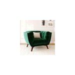 Fauteuil en velours vert fonc� - mona