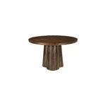 Figari - table � manger ronde 4 personnes d130 cm bois brun