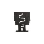 Figurine aluminium noir h. 40cm