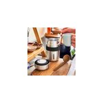 Food flask isotherme - noir - 400ml - anti - fuite - 6h chaud 8h froid - avec cuillre