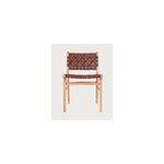 Forma - chaise en bois massif de teck et cuir tress�
