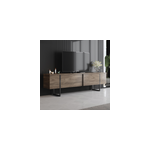 Fropa meuble tv avec placards aspect bois de noyer et d�tails noirs 180cm