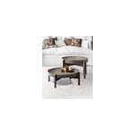 Gaby - table basse ronde gigogne en m�tal noir