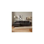 Galway canap� d'angle 4 - 5 places m�ridienne gauche velours c�tel� gris anthracit